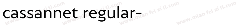 cassannet regular字体转换